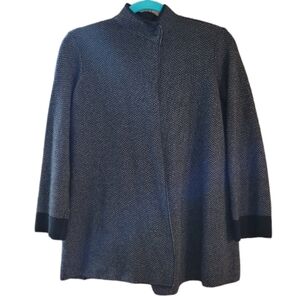 SM Merino Wool Jacket Cashmere Sweater Quiet Luxury Herringbone Italy Benedetta